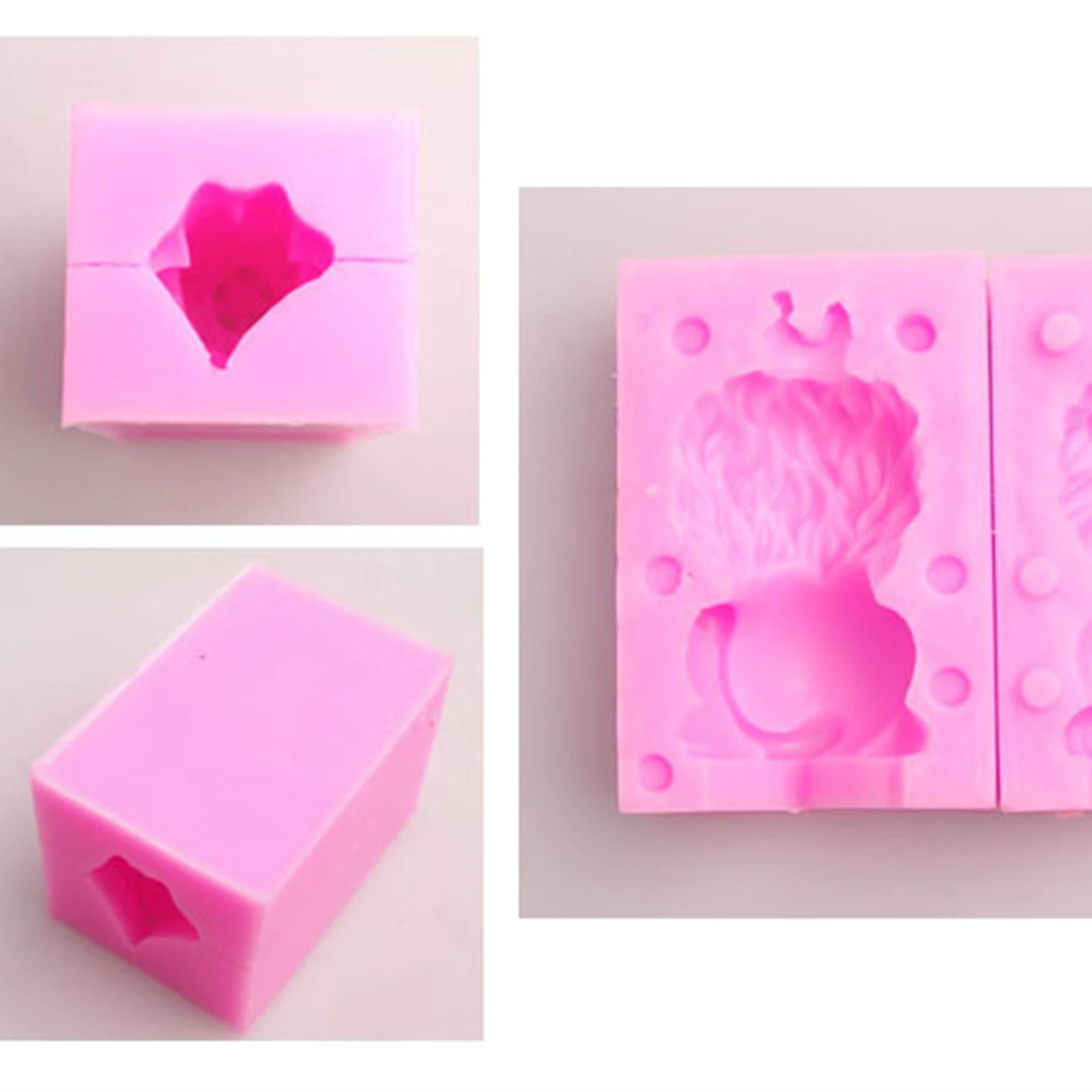 Силиконовая 3D форма в виде милого льва аксессуары для рукоделия дизайнерский