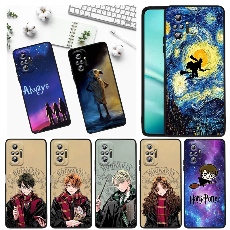 

Boy Girl Potters Ring Harries Phone Case For Xiaomi Redmi Note 12 11E 11S 11 11T 10 10S 9 9T 9S 8T 8 Pro Plus 5G Black TPU Cover
