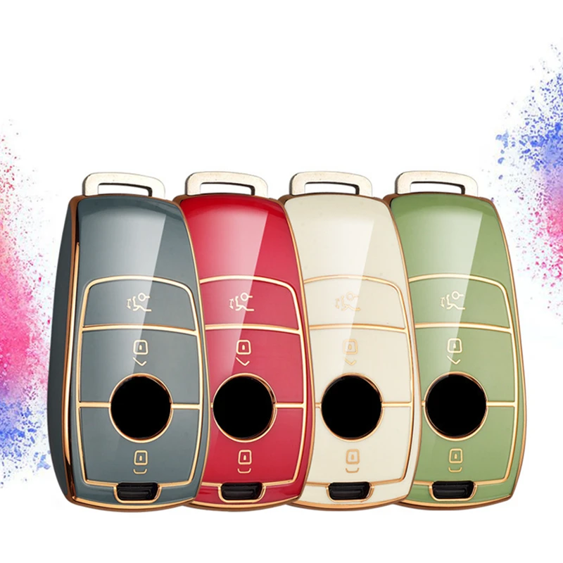 

Fashion TPU Car Remote Key Protect Cover For Mercedes Benz A C E S G Class GLC CLE CLA GLB GLS W177 W205 W213 W222 X167 AMG