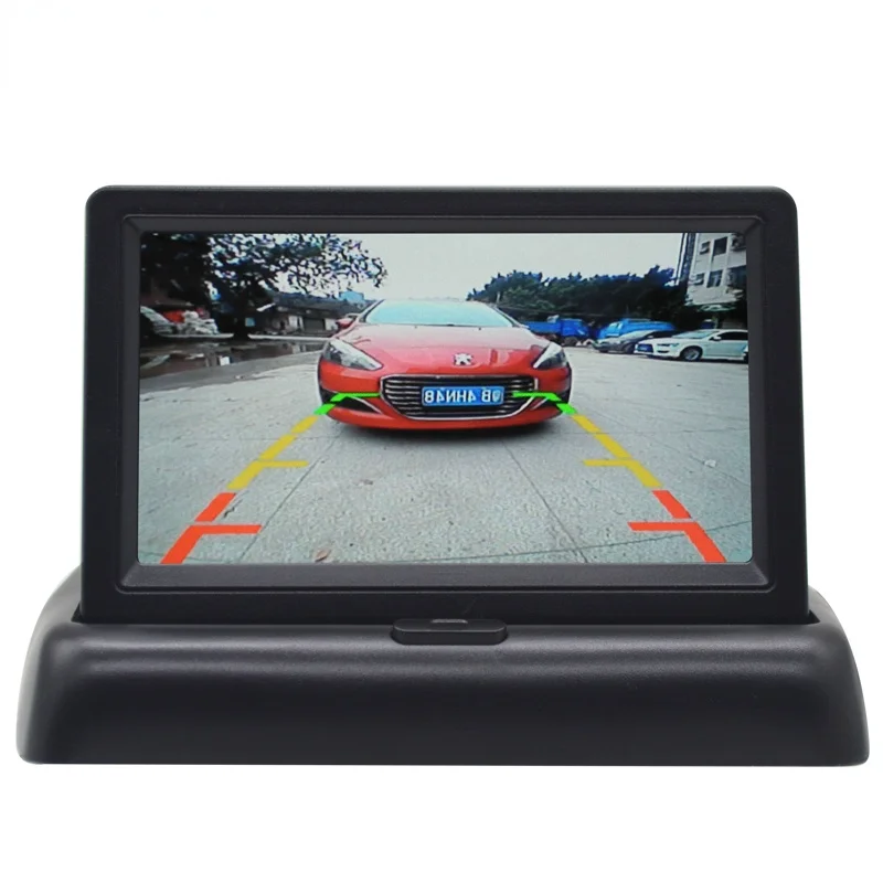 

4.3 pollici Pieghevole Monitor Dell'automobile Inversione della Macchina Fotografica di Sistema di Parcheggio per Auto Retroviso