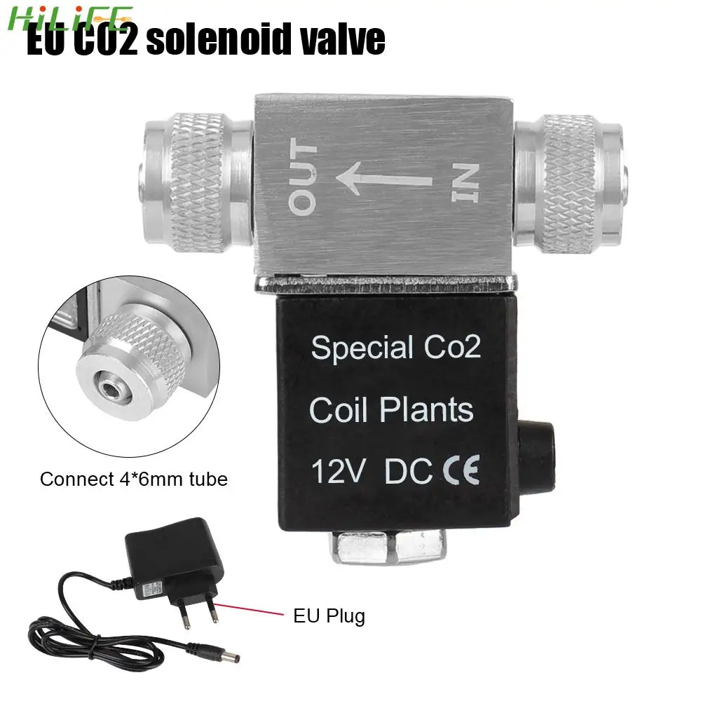 

CO2 System Regulator Double Head Electric Low Temperature Aquarium Solenoid Valve EU Plug Magnetic Valve for Fish Tank DC 12V