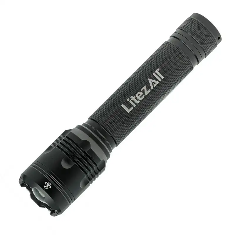 

LED 4000 Lumens Tactical Flashlight includes 9 AA Batteries Mini air pump Mosquito repellent Survival card Carabiner Flextail Pa