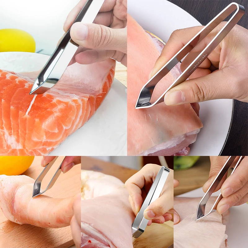

1 шт. инструменты для морепродуктов из нержавеющей стали, кухонные гаджеты, приспособление для выщипывания костей искусственной рыбы, зажим...