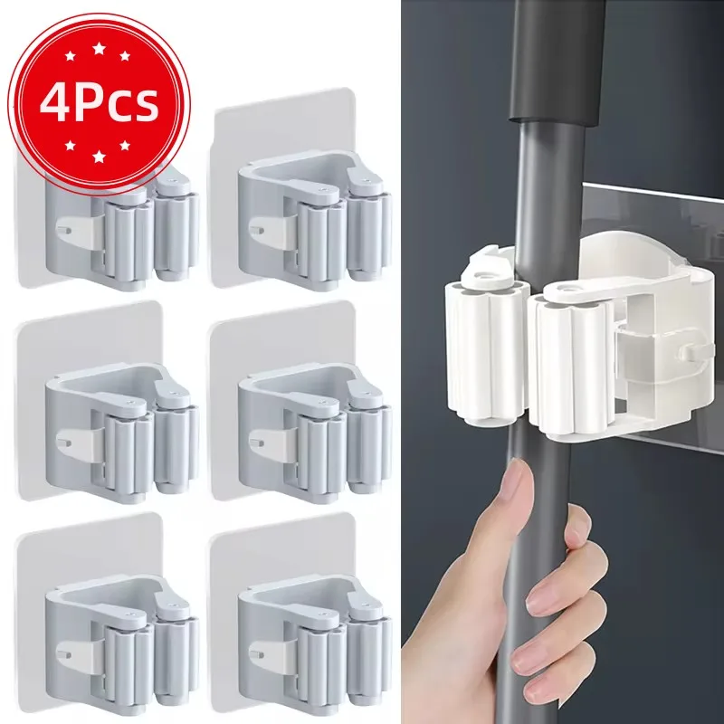 Настенный органайзер для швабры 4 шт. настенный водонепроницаемый держатель