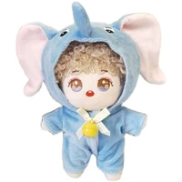 20cm idol doll clothes mini plush elephant jumpsuit outfit kids toys accessories gift cartoon for korean fans skzoo kpop star
