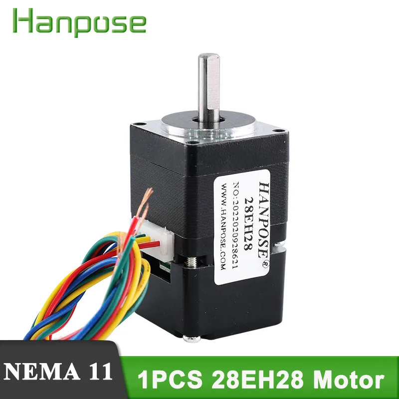 

1 pcs Nema11 stepper motor 0.08N.m 1.0A 28EH28 closed loop motor laser engraving 2 phase closed loop stepper motor for mini cnc