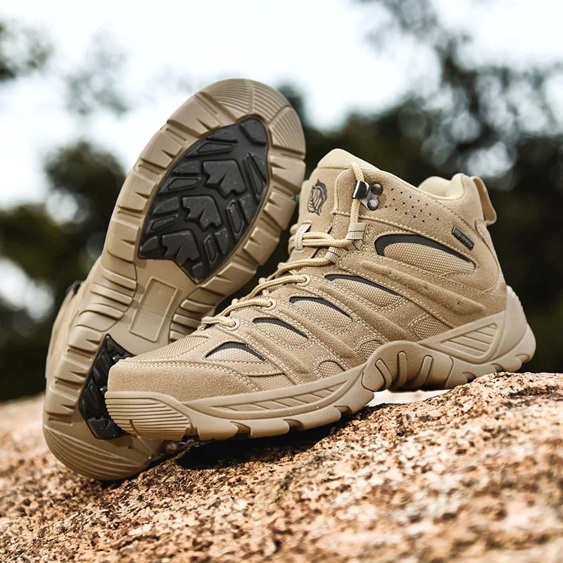 

Men's Outdoor Combat Boots Lightweight Slip Resistant Work Shoes