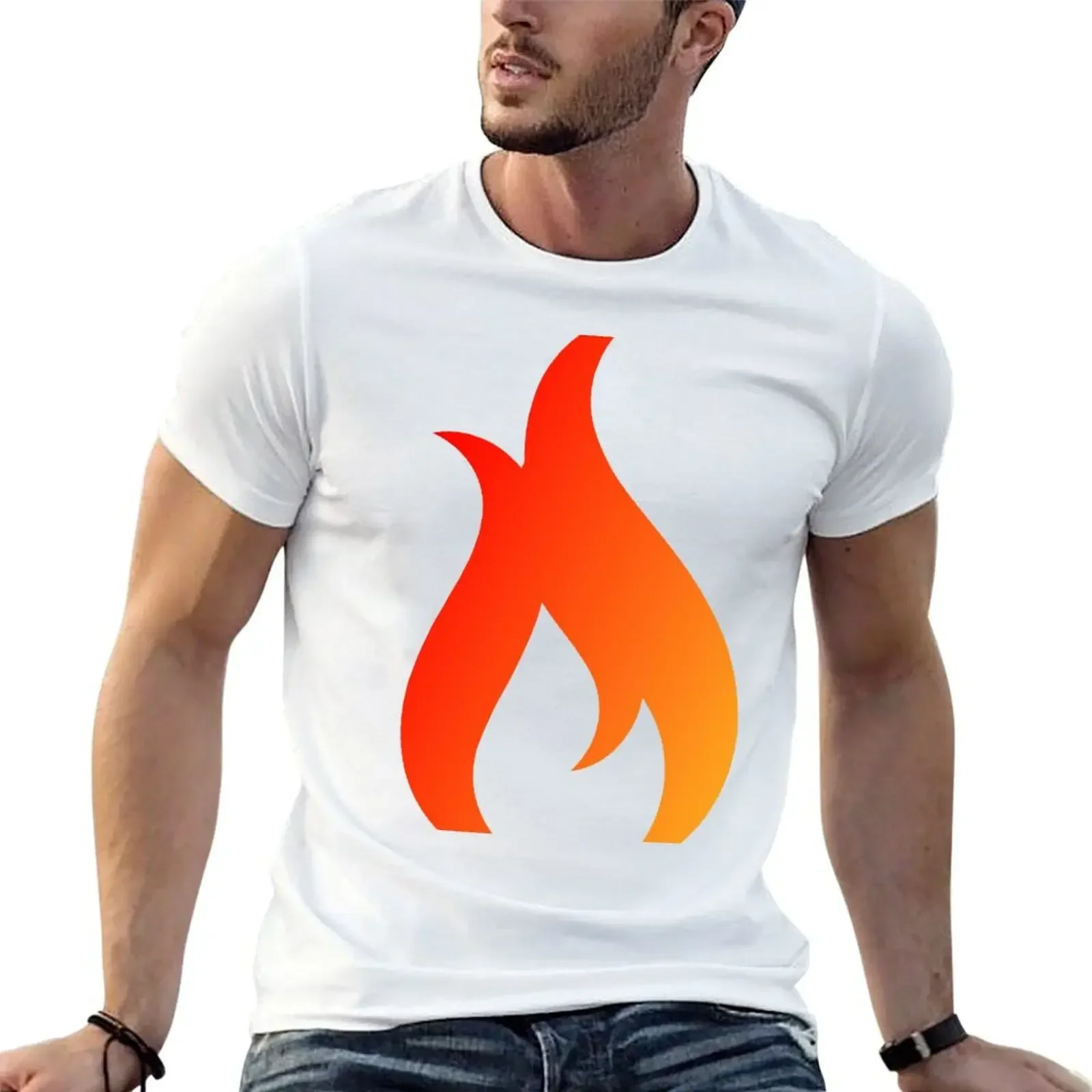 Футболка Neo Flame мужская футболка большого размера с рисунком короткими рукавами