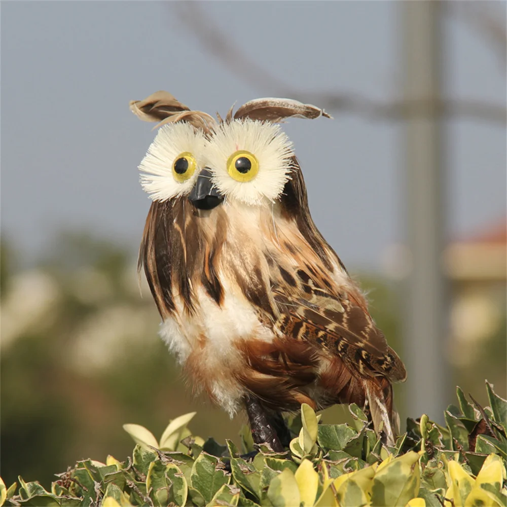 

Artificial Feather Foam Owl Figurines Simulation Owl Micro Landscape Home Garden Tree Decoration Miniatures Animals Dolls Gifts