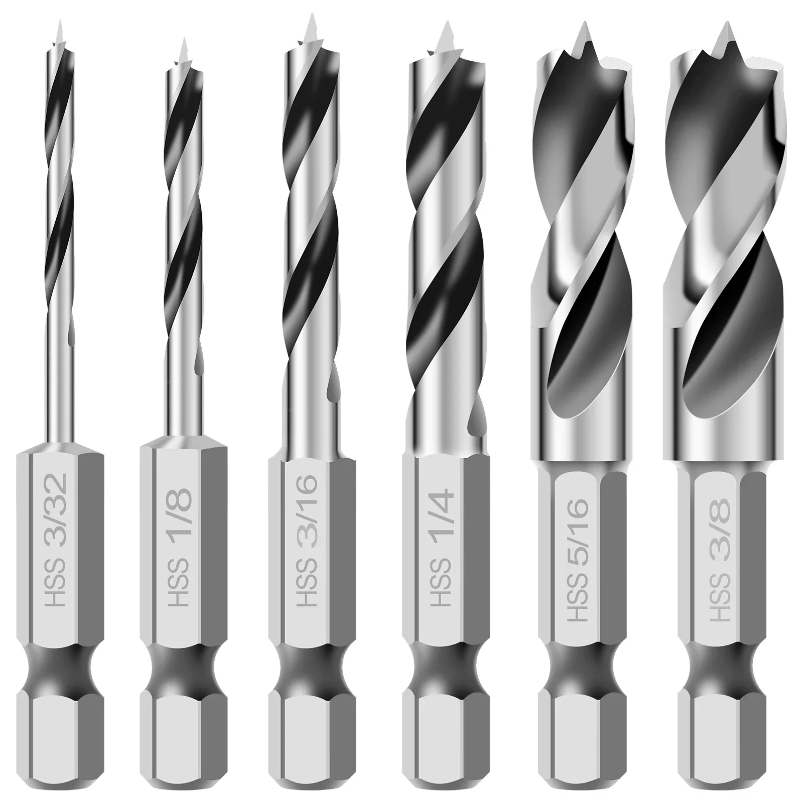 

Набор сверл из быстрорежущей стали Brad Point 6 шт.