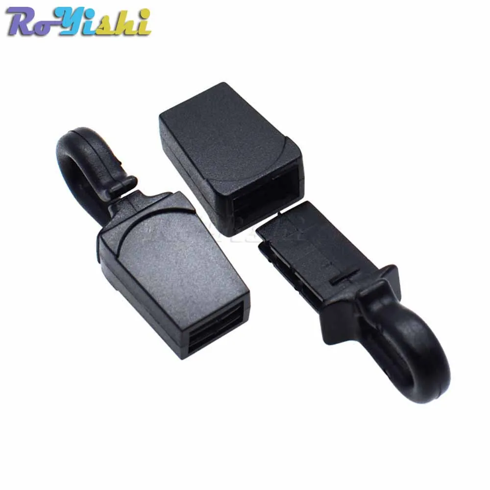 10 шт./упак. зажим на молнии пряжка застежка-молния шнур концы веревки замок черный