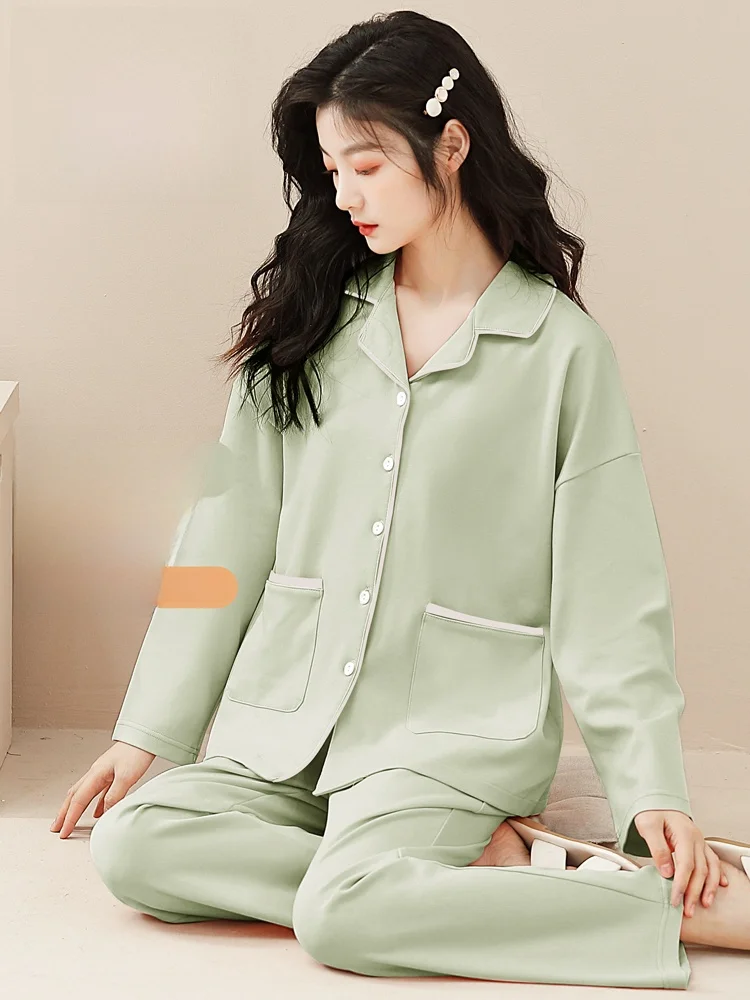 Женская пижама с длинным рукавом Осень-зима