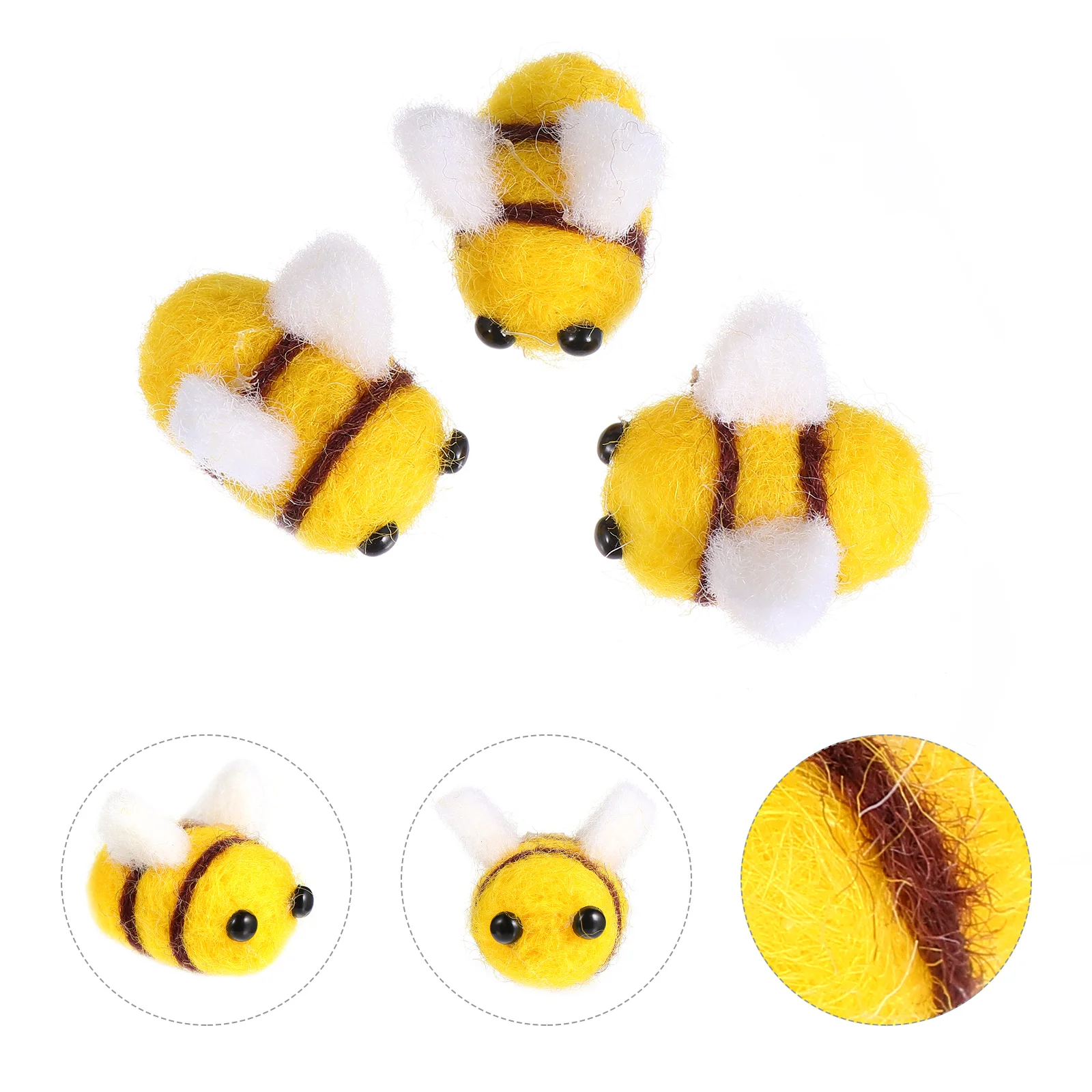 

10 Pcs Wedding Decoration Felt Honey Decorations DIY Needle Felting Kit Baby Shower Table Scatter Mini Balls Craft