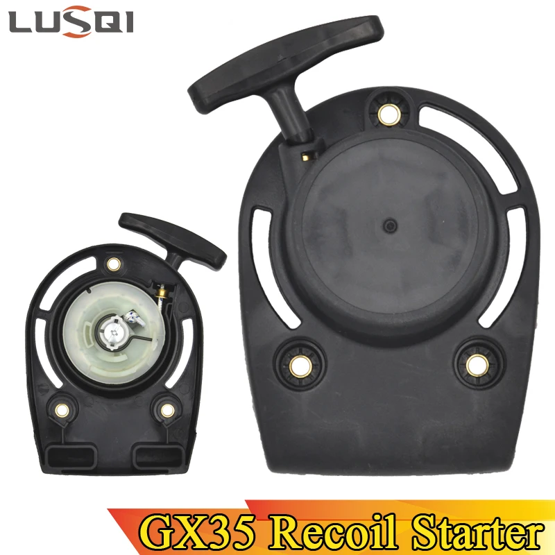 LUSQI Recoil Pull Starter Lawn Mower Engine Gasoline Brush Cutter Start For Honda GX35 GX35NT HHT35S UMC435A