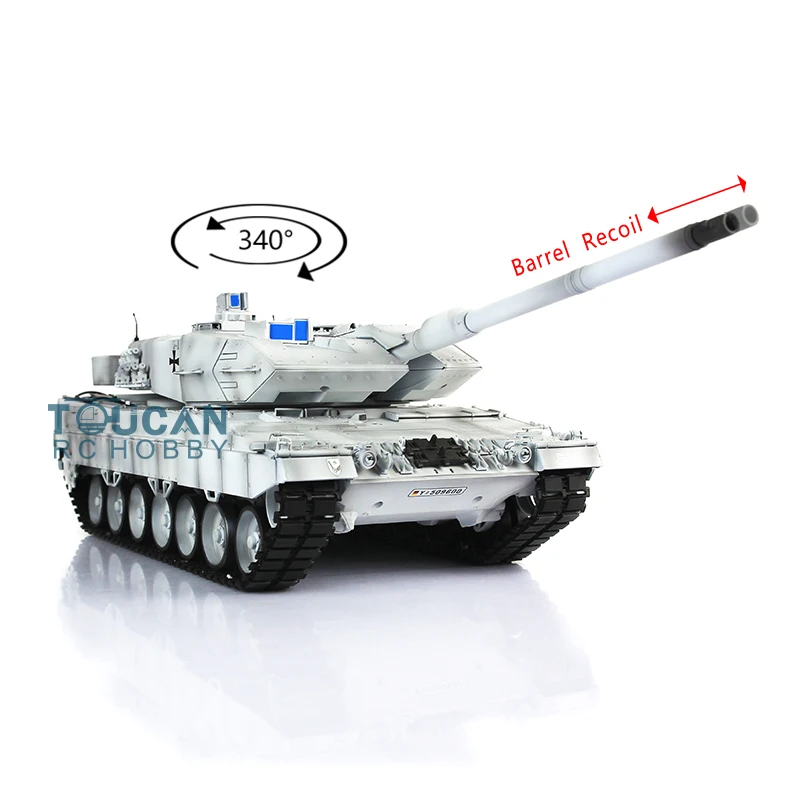 

Henglong 1/16 Snow 7.0 Barrel Recoil BB Airsoft Metal German Leopard2A6 RC Tank 3889 Military Toucan Boy Toys TH17626