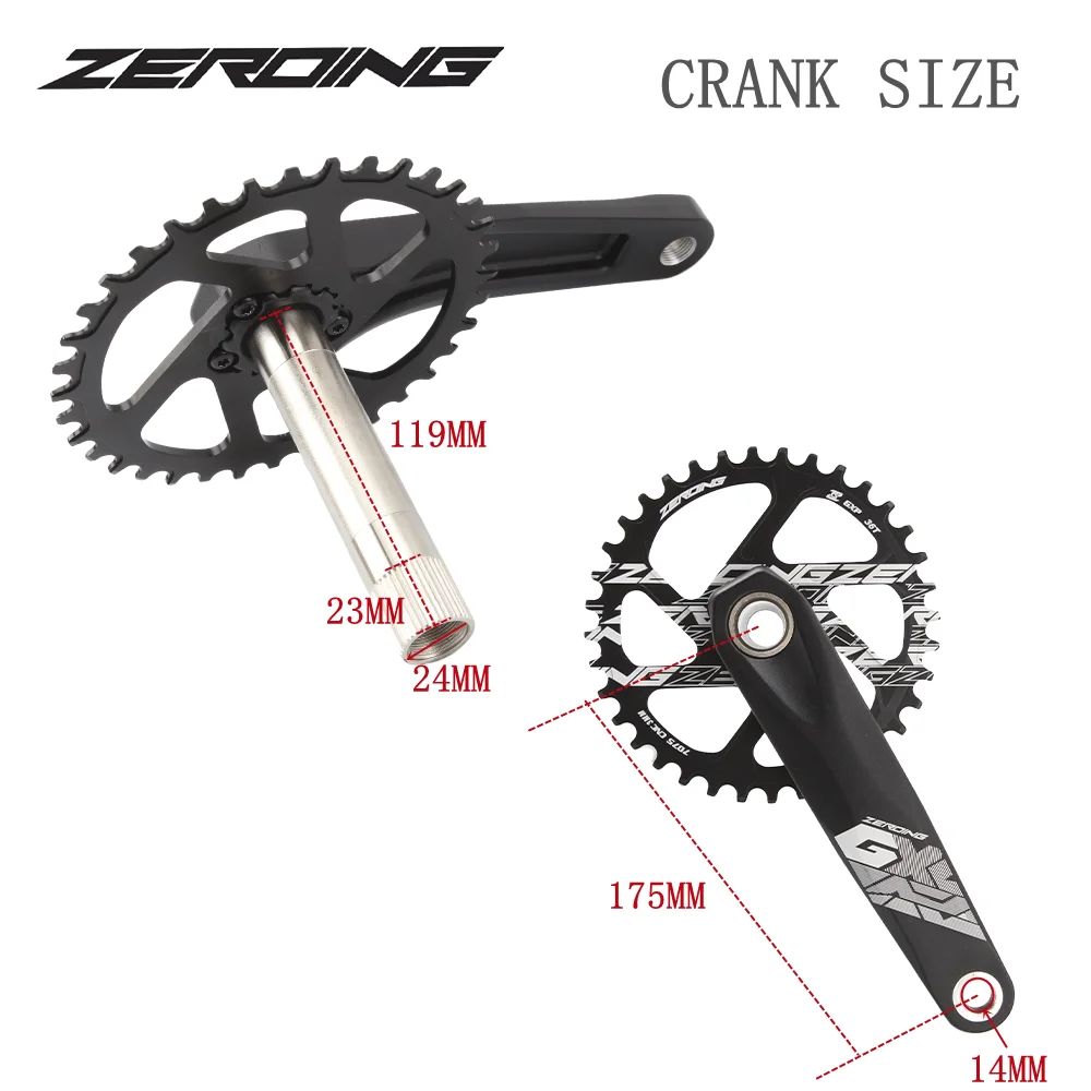 Велосипедная шатунная группа GX для горного велосипеда с интегрированной зубчатой диском 3/6 градусов GXP Chainring 175mm 32/34/36/38T с нижней кронштейном.