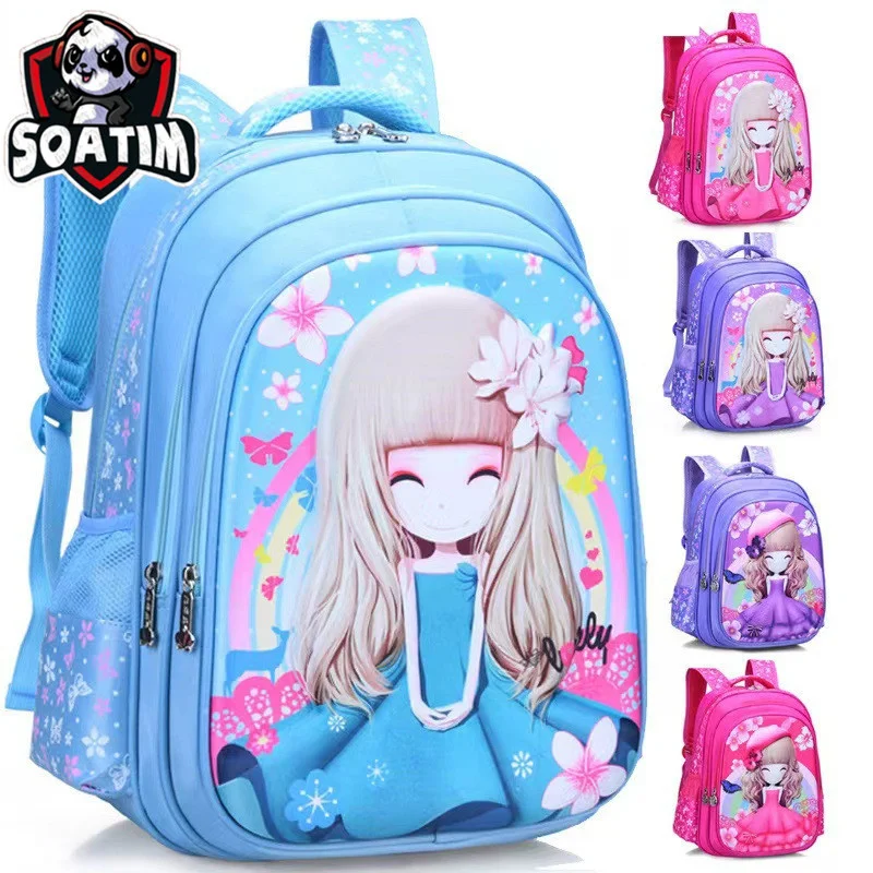 

School Bags for Girls waterproof Children Primary school backpack Orthopedic Backpack schoolbag kids book bag Mochila Infantil
