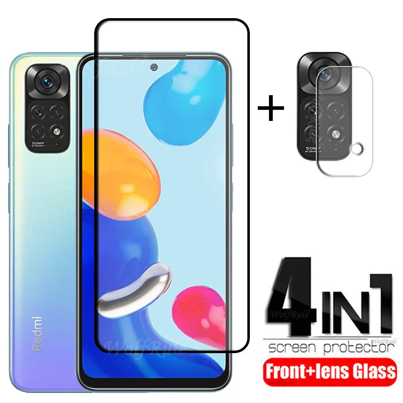 4-in-1 For Redmi Note 11 Glass For Redmi Note 11 Pro Tempered Protective Screen Protector For Xiaomi Redmi Note 11 S Lens Glass