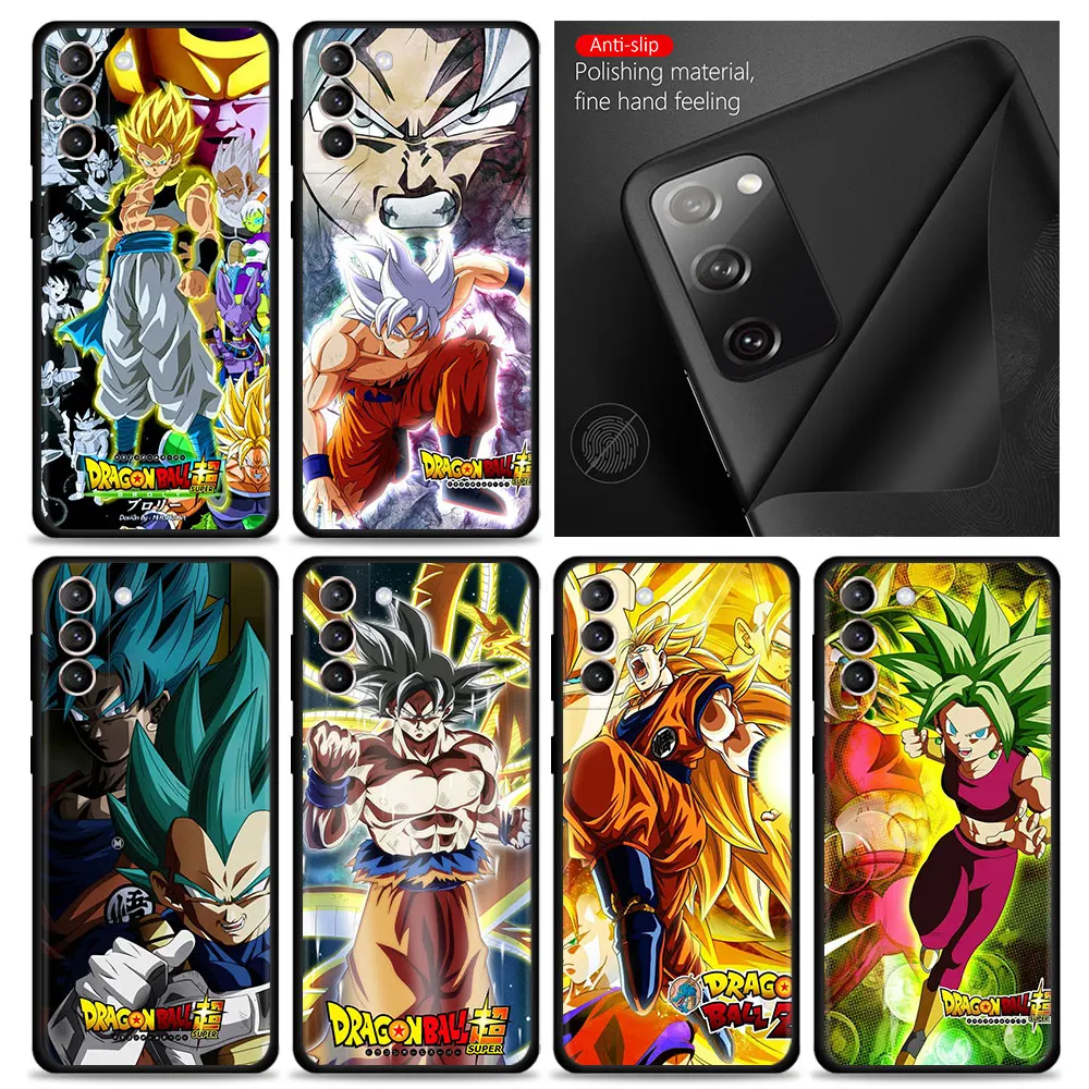 

Smartphone Case For Samsung Galaxy S21 S20 FE S22 Ultra S10 S9 S8 Plus S10e Note 20Ultra 10Plus Cover Cartoon Dragon Ball Goku