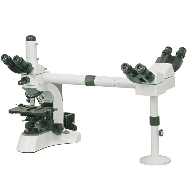 Teaching Demonstration   Biological Infinite Optical System Microscope For 3 Users Observation