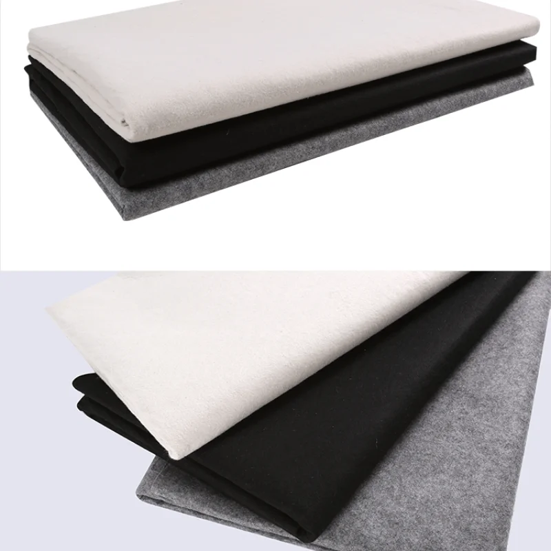 1-3mm Thick Black White Gray Felt Fabric Non-woven Felt Fabric Sheet Patchwork DIY Sewing Crafts Accessories Material