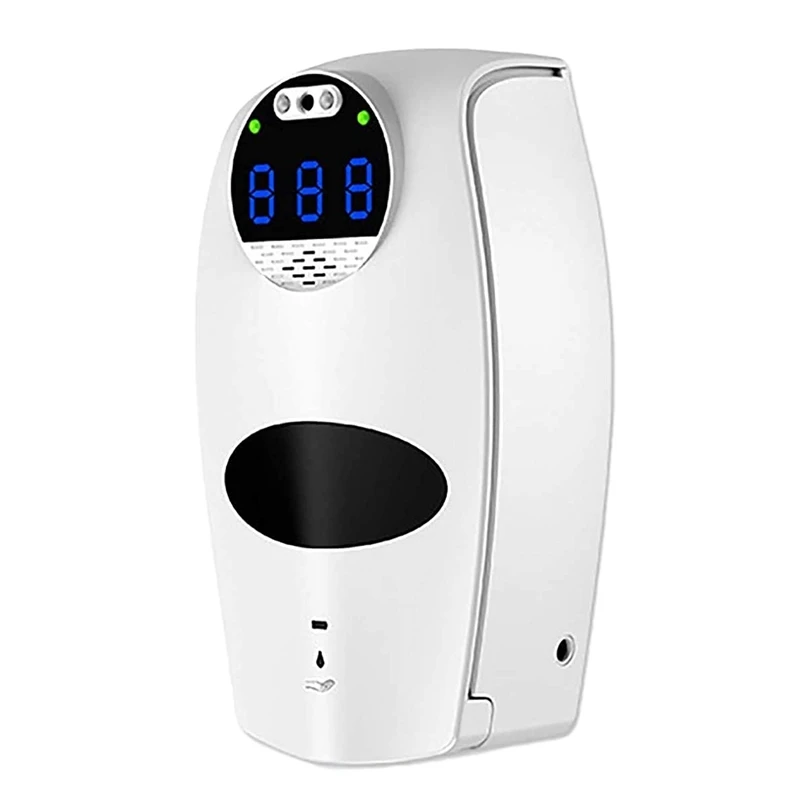 

Автоматический дозатор жидкого мыла, настенный диспенсер для дезинфицирующих средств для рук с термометром, Бесконтактный инфракрасный ин...