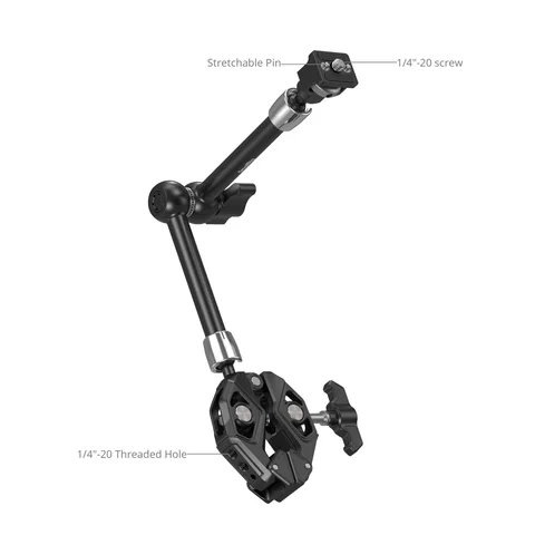 SmallRig Magic Arm с зажимом в форме краба, винт 1/4 дюйма-20, максимальная нагрузка 1,5 кг для экшн-камеры, монитор GoPro Insta360 DJI