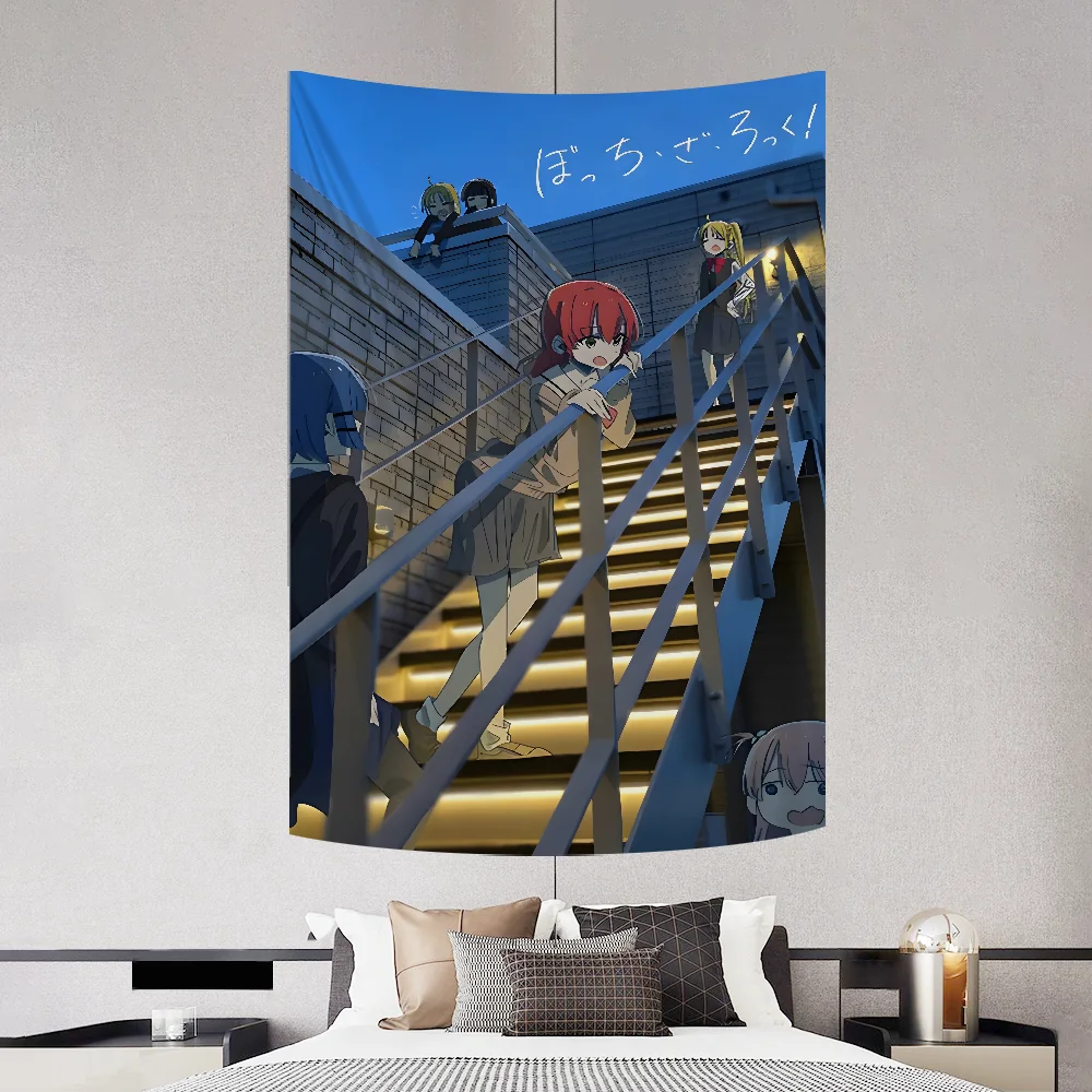 B-Bocchi Te R-Rck Band Tapestry Decoration Party Background Hanging Cloth Bedroom Room Decor Aesthetic