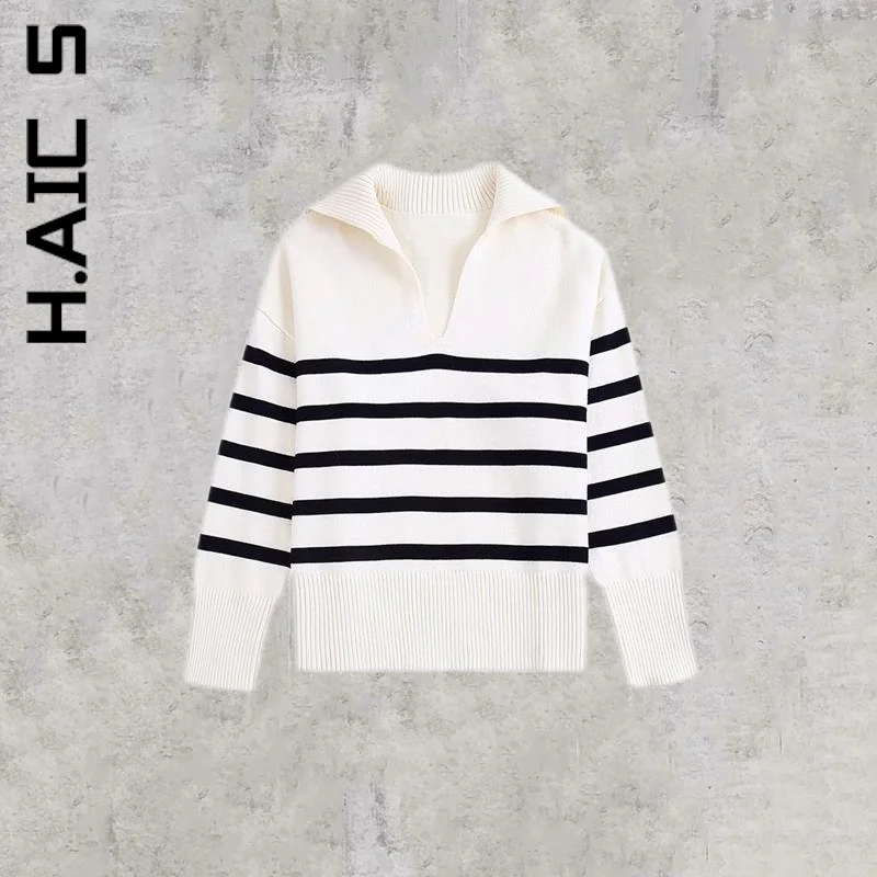 

Новинка, Женский вязаный свитер H. АИК с высоким воротником, Стильные Свитера для девочек, Женский Шикарный джемпер, толстовки для женщин, по...