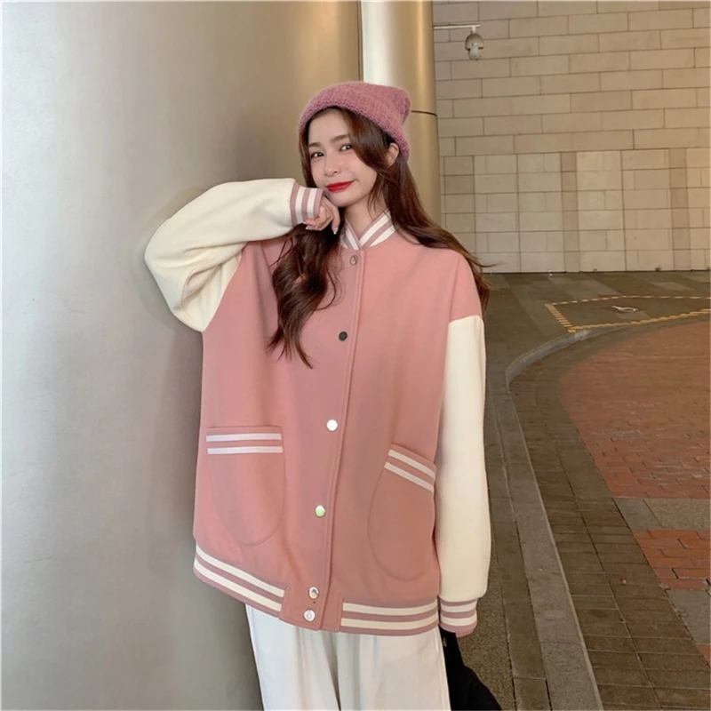 

Женская бейсбольная Толстовка с длинным рукавом и карманами