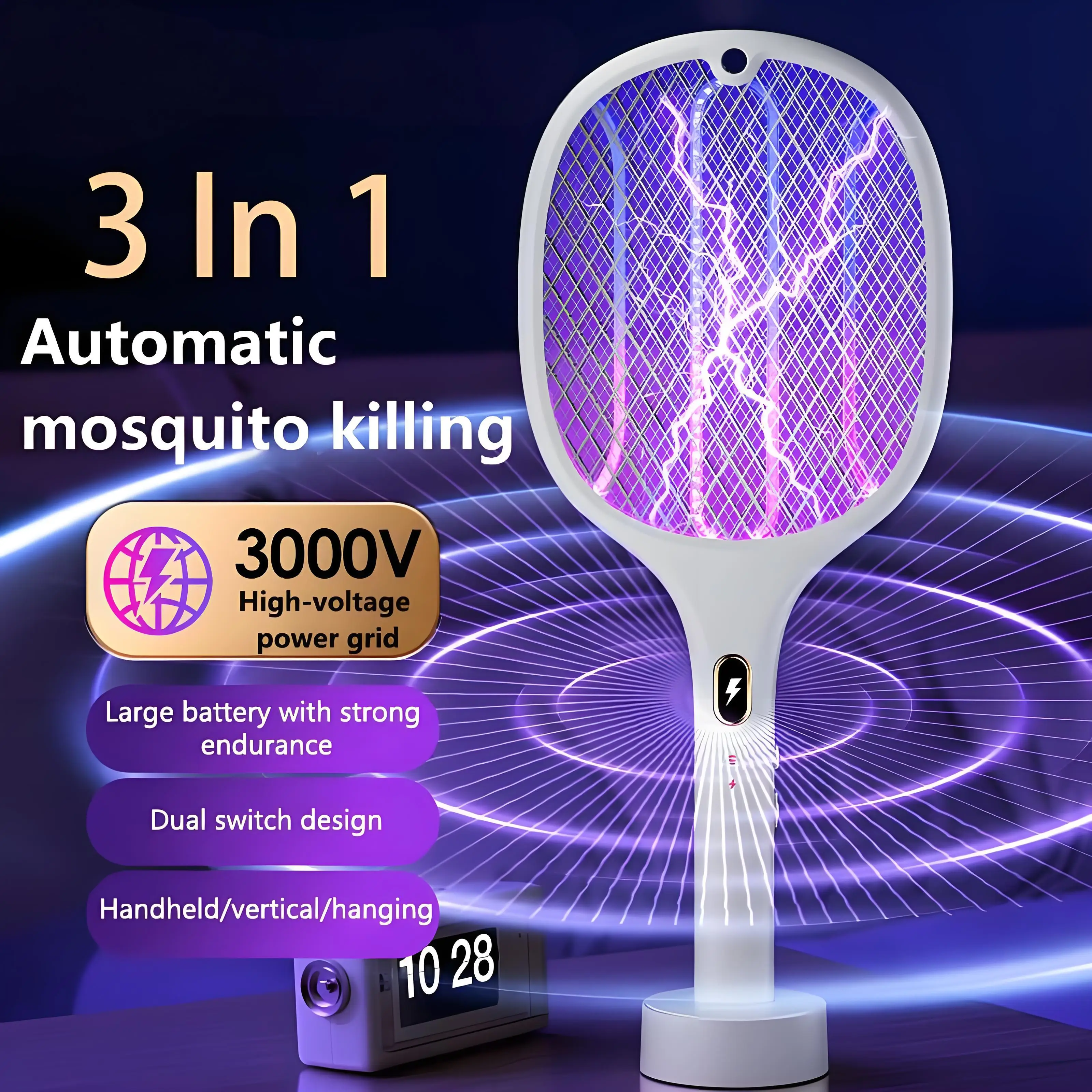 Портативная электрическая мухобойка 3 в 1