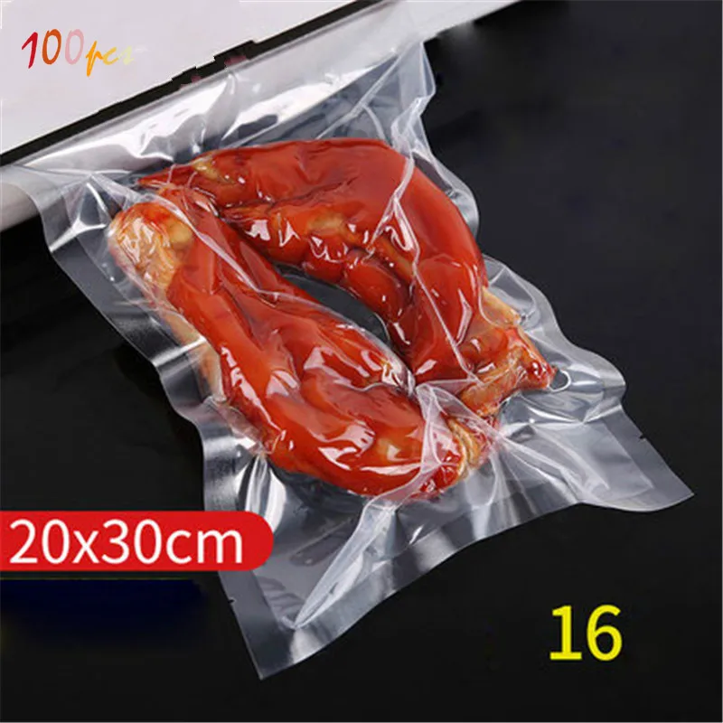 

New 100Pcs/Lots Transparent Vacuum Packaging Bag 16 Wires Silks Plastic Bag Food Preservation Bag Composite Food Bag