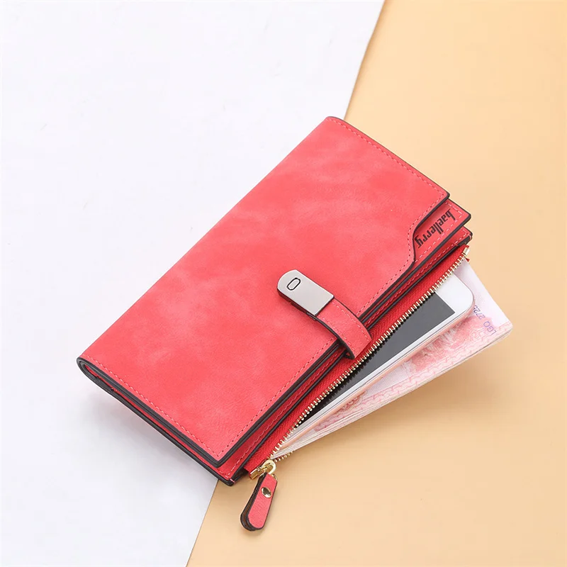 

Женские Длинные кошельки из искусственной кожи, ручной женский кошелек, многофункциональный клатч с отделением для карт и пряжкой