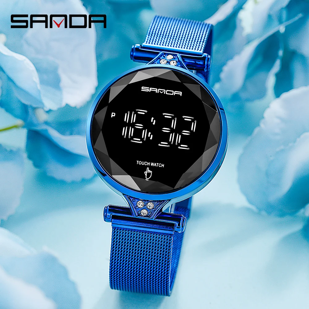 

SANDA Couples Watch Shockproof Waterproof Sport Wristwatch Men and Lady Calculator Lighter Tactical Wrist Electronic Timepiece