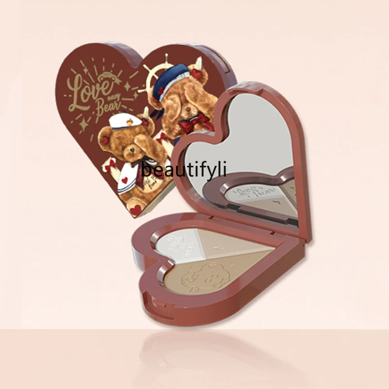 

Flower Know Teddy Repair Highlight Makeup Palette Three-Dimensional Matte Three-Color Natural Decoration Brightening Thin face