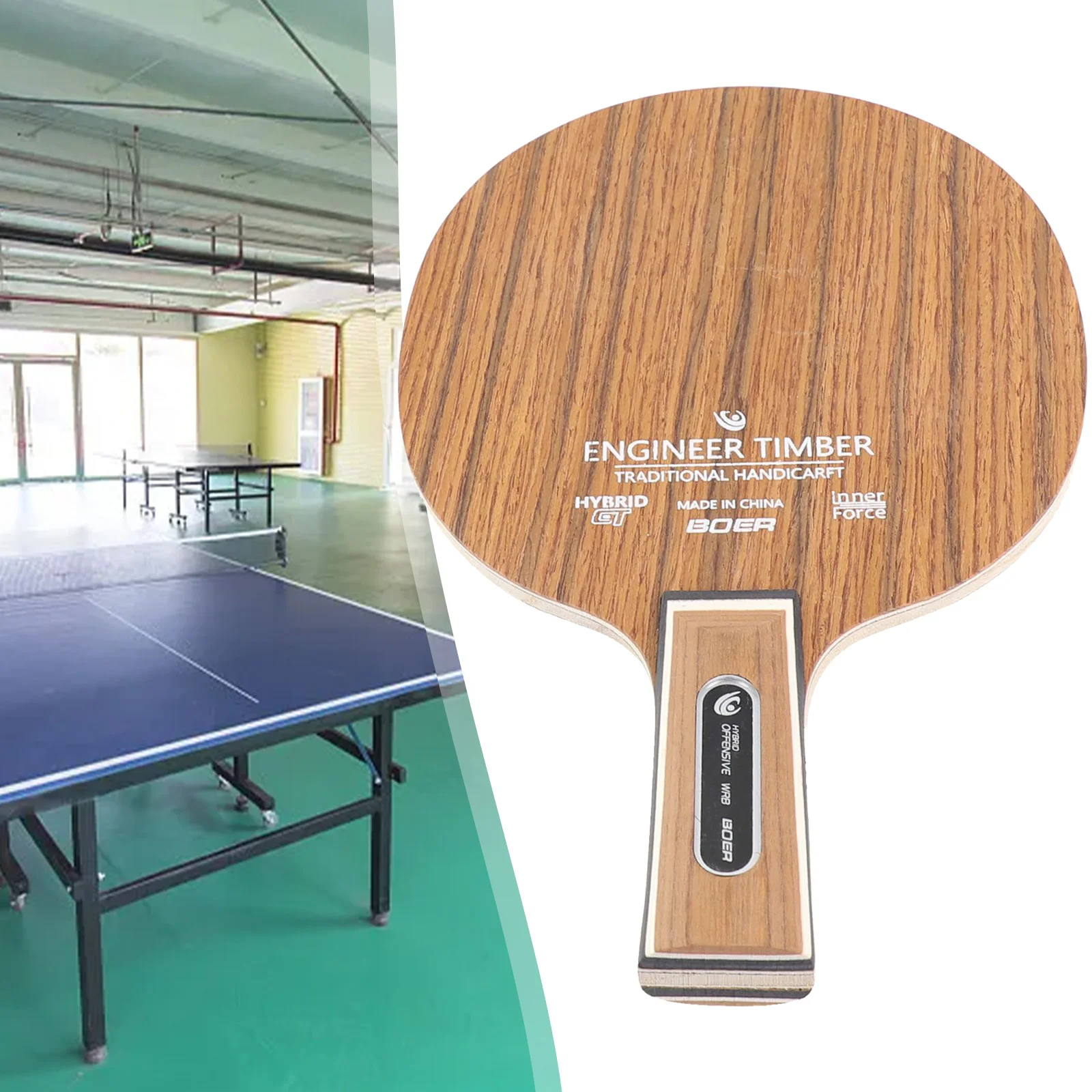 

Table Tennis Racket Ebony Wood Dalbergia Bottom Plate 5 Layers Ping Pong Blade Paddle Professional Short Handle Ping Pong Racket