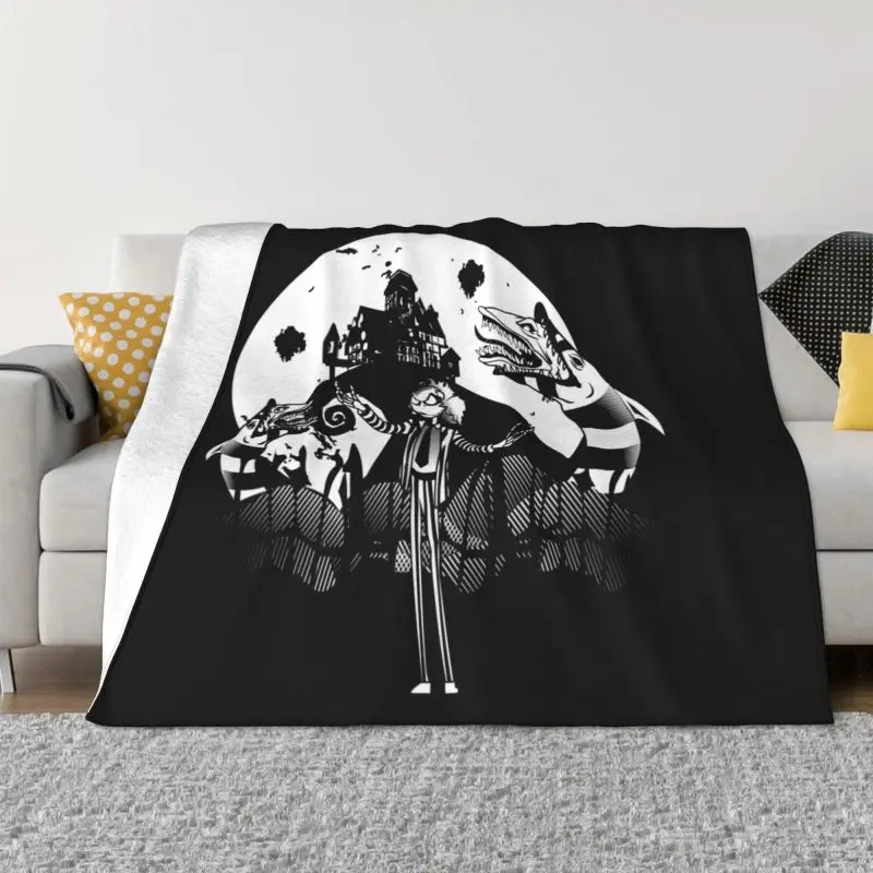 

Одеяло на Хэллоуин от Beetlejack, теплое фланелевое одеяло Тим Бертон от Beetlejuice для дома, спальни, дивана