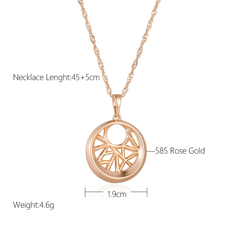 Кулон SYOUJYO блестящий зеленый циркон 585 розовое золото для женщин