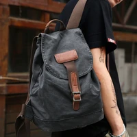 british canvas backpack solid color student schoolbag 2022 new fashion leisure large capacity men and women universal travel bag