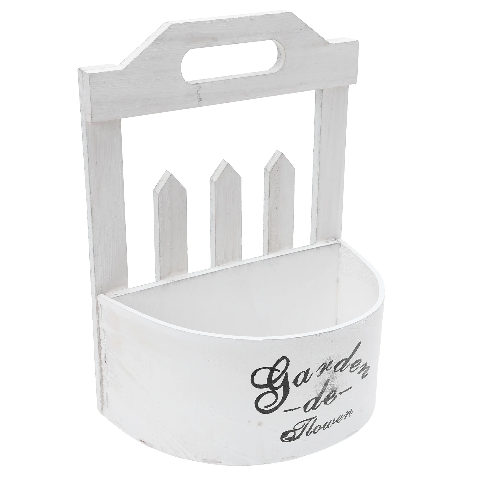 

Flower Hanging Wall Basket Planters Holder Farmhouse Planter Pot Wooden Rustic Bucket Window Arrangement Vase Flowerpot Country