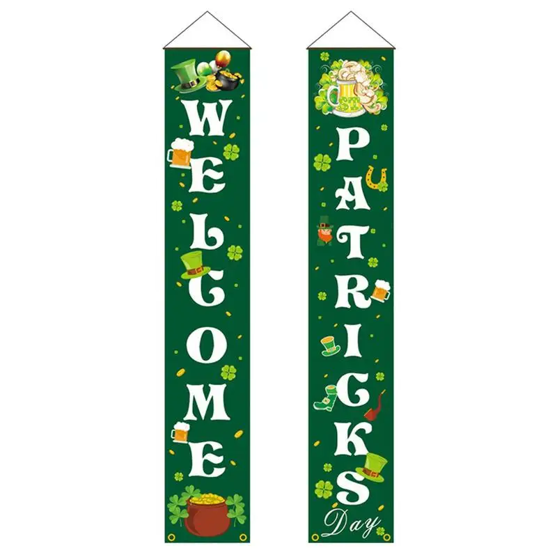 

St. Patrick's Day Door Banner Hanging Banners Sign Door Hanger Happy Holiday Decorations For The Home Front Door Porch Classroom