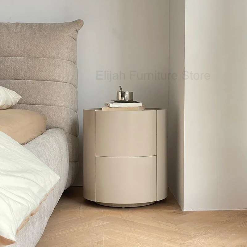 Вспомогательные круглые тумбочки с ящиками роскошные уникальные прикроватные в
