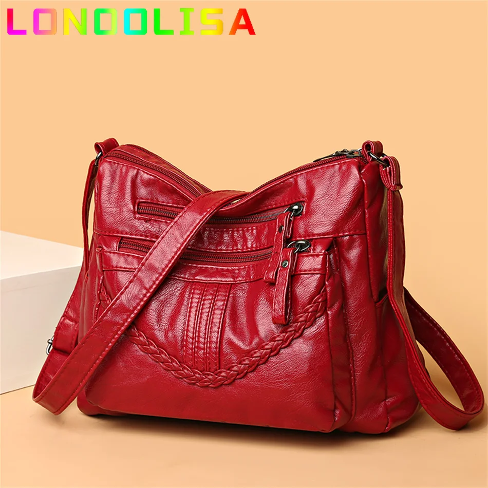 

Soft Pu Leather Purses and Handbags 2023 High Quality Women's Messenger Bag Designer Ladies 2023 Shoulder Sac A Main Bolsos