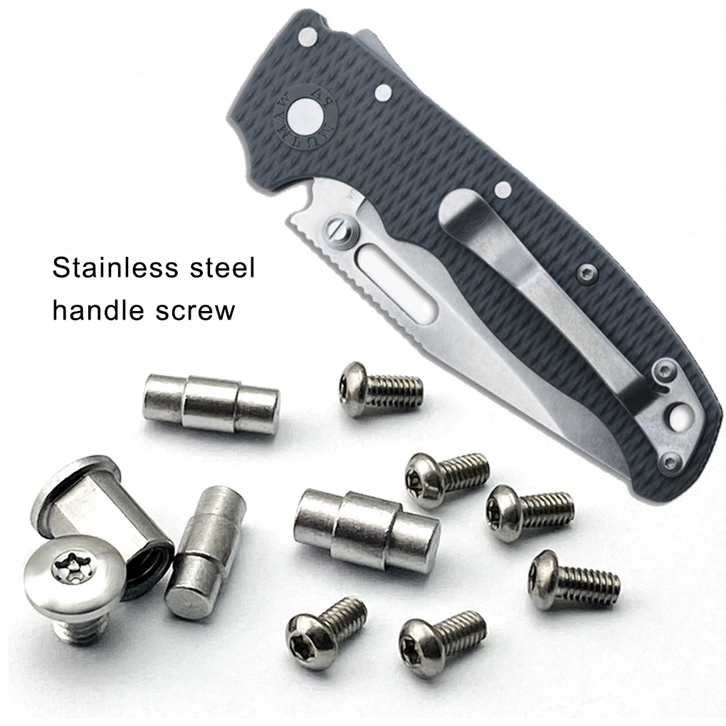 

Customized Shank Screws High Fit Handle Screw Folding Knife Multifunctional Nails Sturdy Rivets Repairing Shop Black