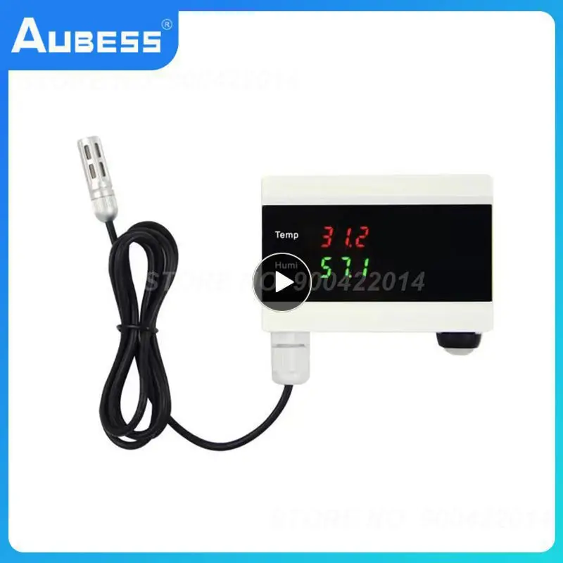 

Temperature And Humidity Sensor Black Wifi Intelligent Temperature Sensor Intelligent Humidity Sensor Tuya 2.4g Led Backlight