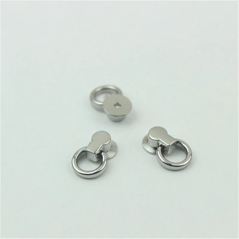 50pcs 8x19mm Bag Handle Swivel Rivet Screw Handbag Decor Studs Button Nail Rivets Metal Buckles Snap Hook DIY Leather Craft