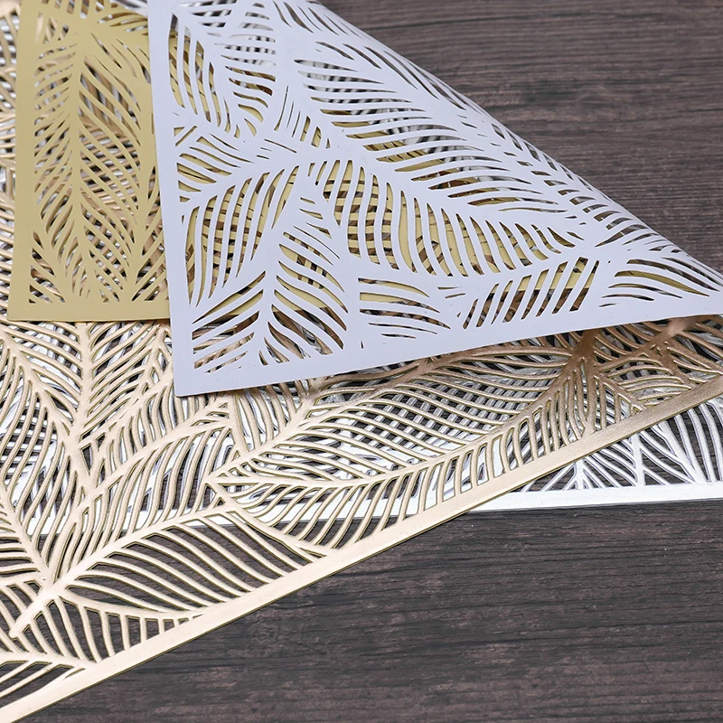 Прямоугольный пустотелый бронзирующий коврик из ПВХ для обеденного стола