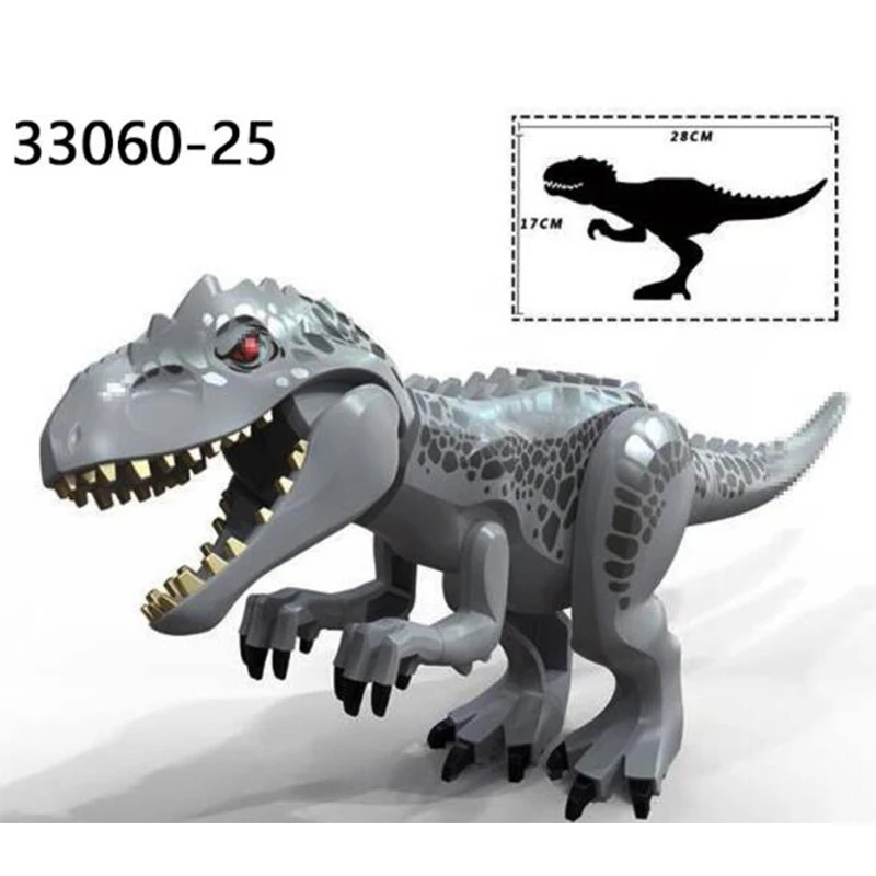 Большой динозавр Юрского периода мини-конструктор T-rex Carnotaurus Baryonyx Stygimoloch Velociraptor