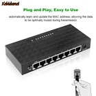 Высокая производительность 8 Порты и разъёмы s сетевой коммутатор 10100 Мбитс 8-Порты и разъёмы LAN Сетевые коммутаторы для ноутбука быстрому включению адаптера + Мощность разъем питания