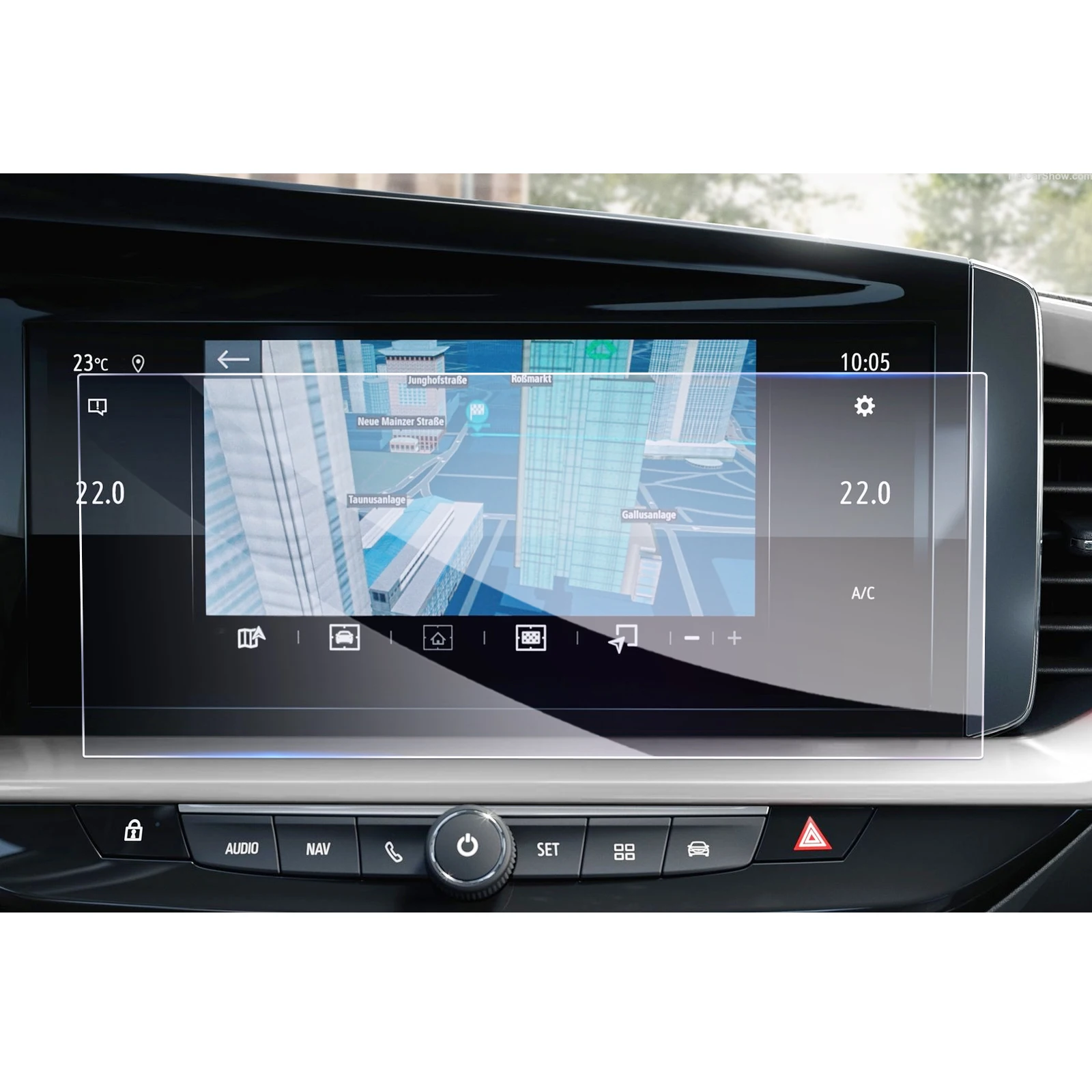 

For Opel Mokka B 2022 10 Inch Car Navigation Touch Center Screen Protector Auto Interior Accessories Tempered Glass Film
